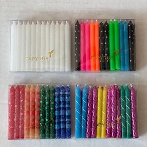 Papyrus 4 Packs Multicolor Birthday Cake Candles Happy Anniversary Candles New